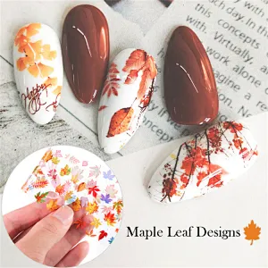 Autumn Map Leaf Nail Transfer Foil